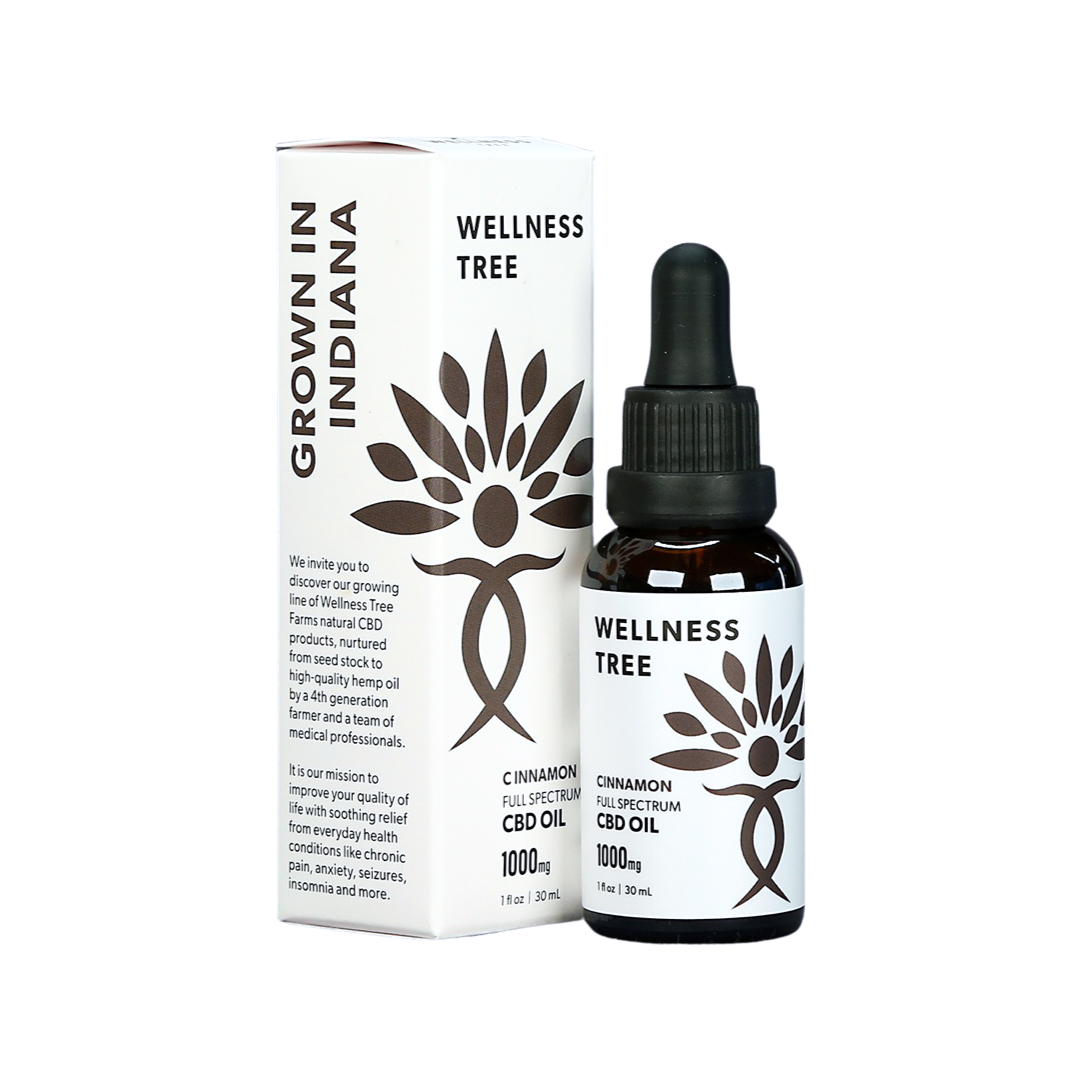 Wellness Tree Farms // CBD Oil [1000 mg] Cinnamon 1 oz